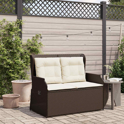 vidaXL Banc de jardin marron en rotin synthétique