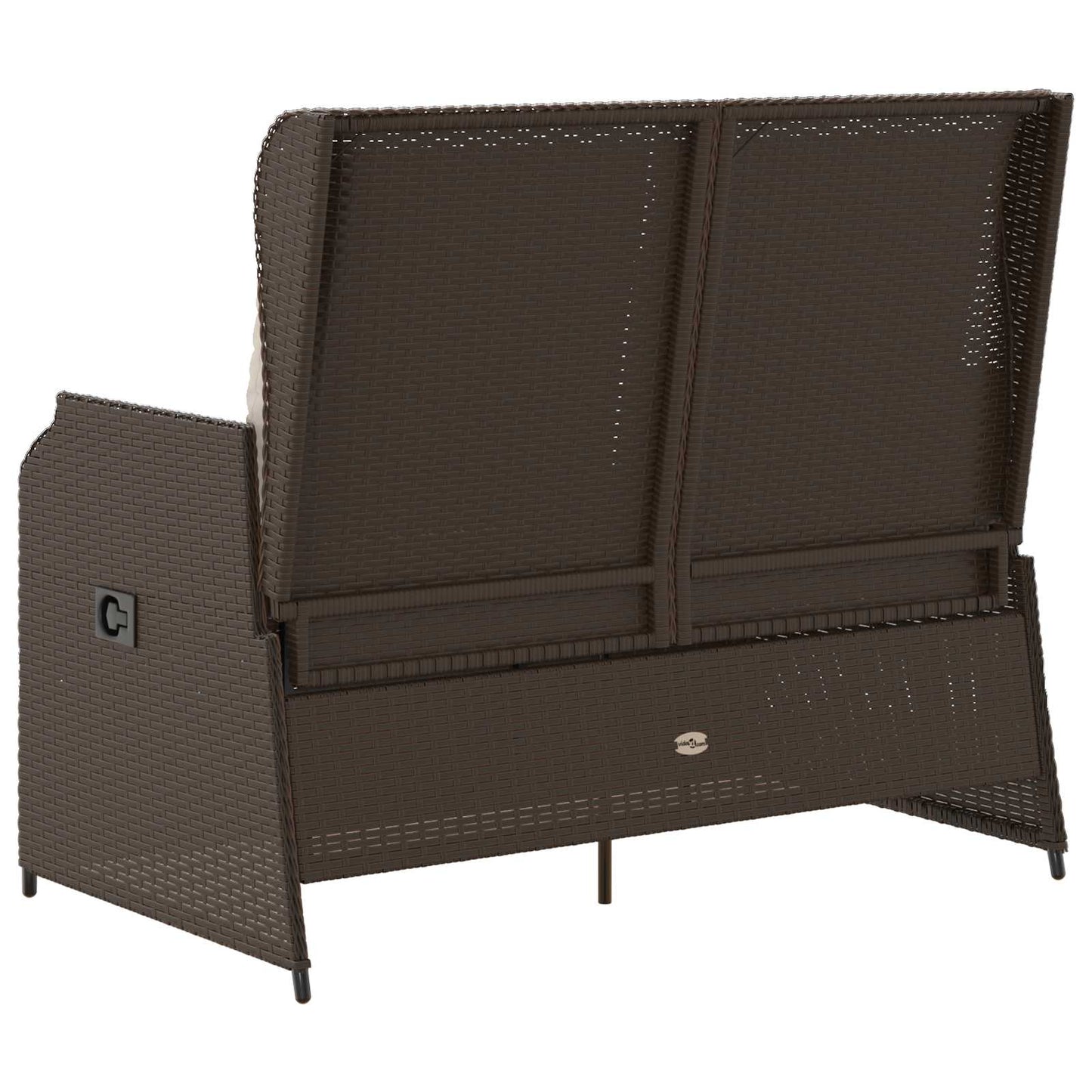 vidaXL Banc de jardin marron en rotin synthétique