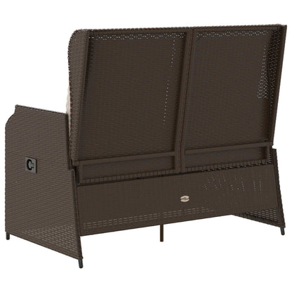 vidaXL Banc de jardin marron en rotin synthétique