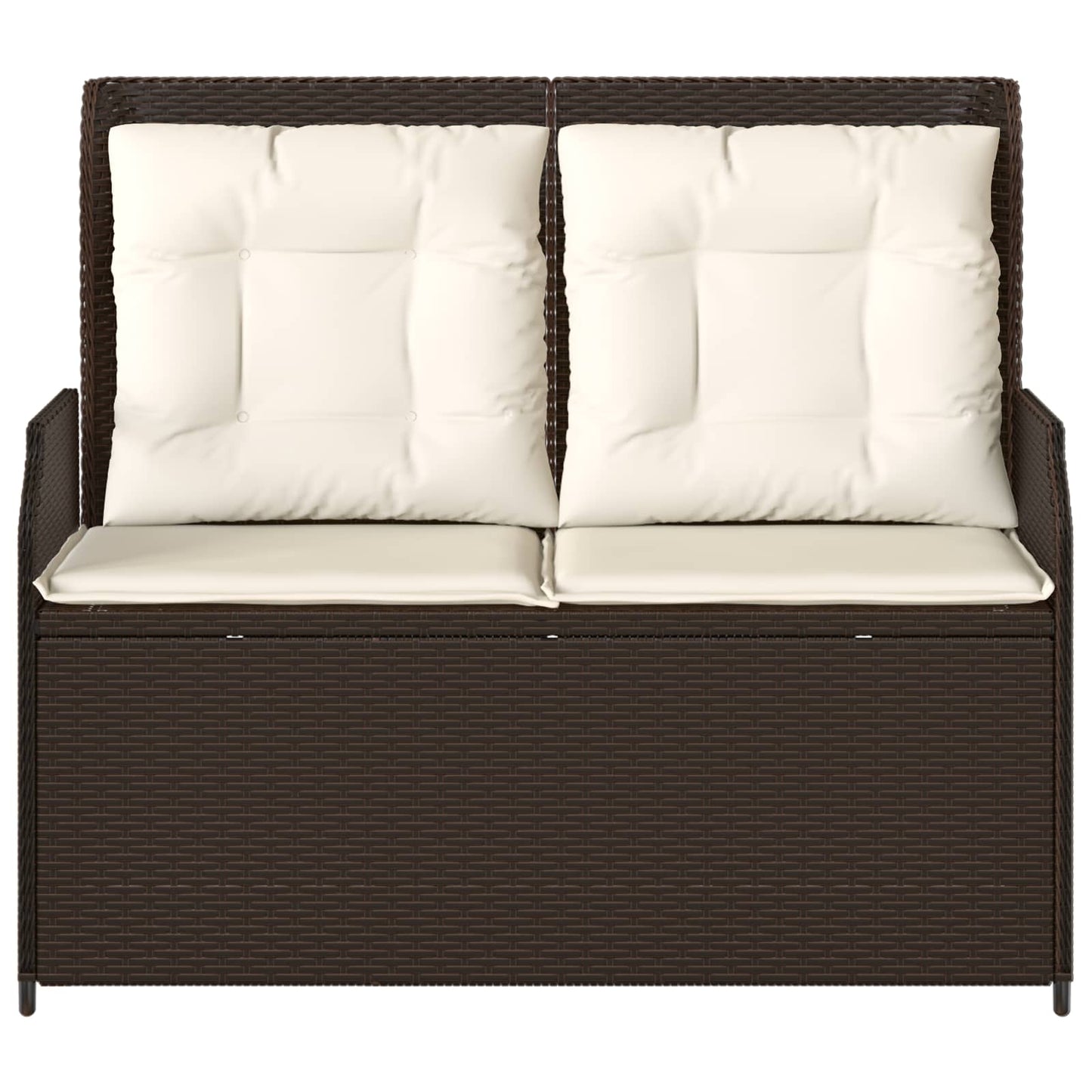 vidaXL Banc de jardin marron en rotin synthétique