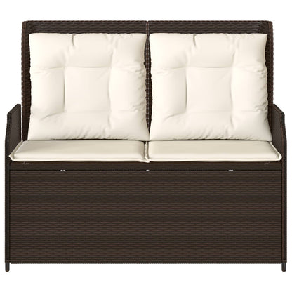 vidaXL Banc de jardin marron en rotin synthétique