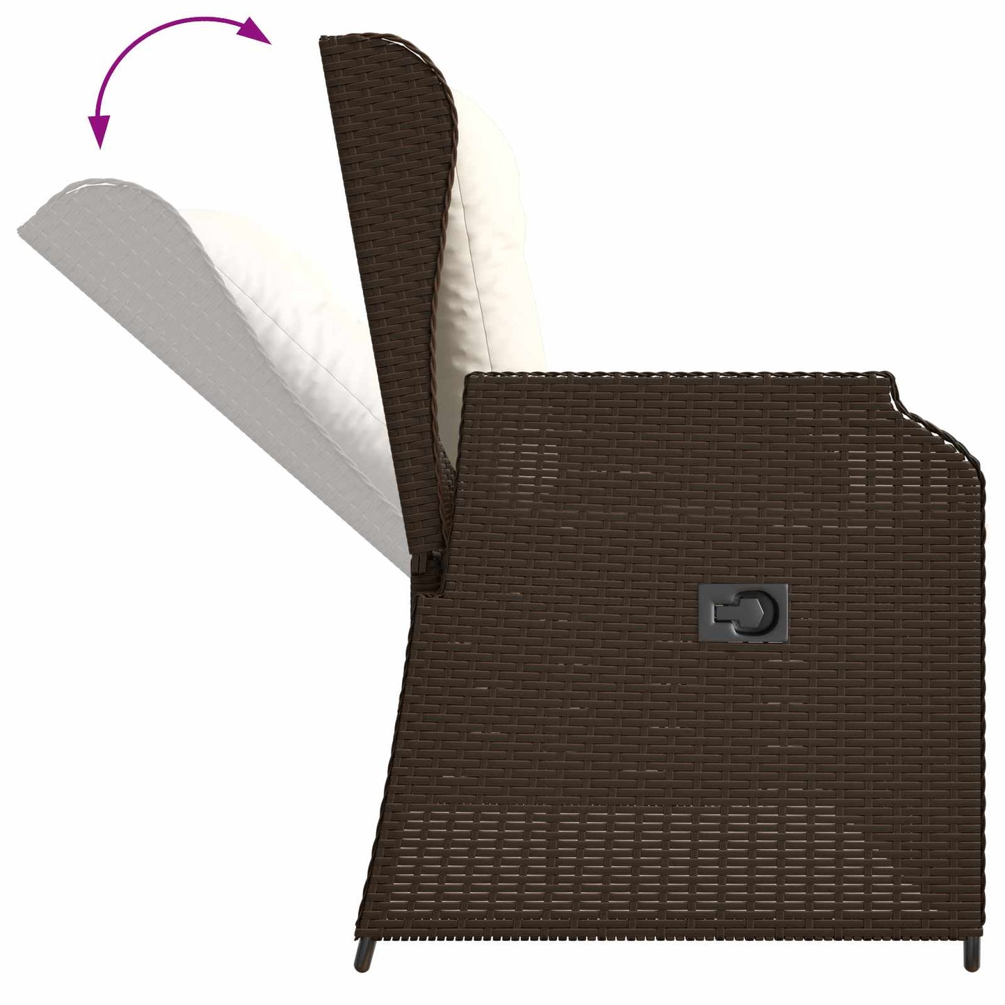 vidaXL Banc de jardin marron en rotin synthétique