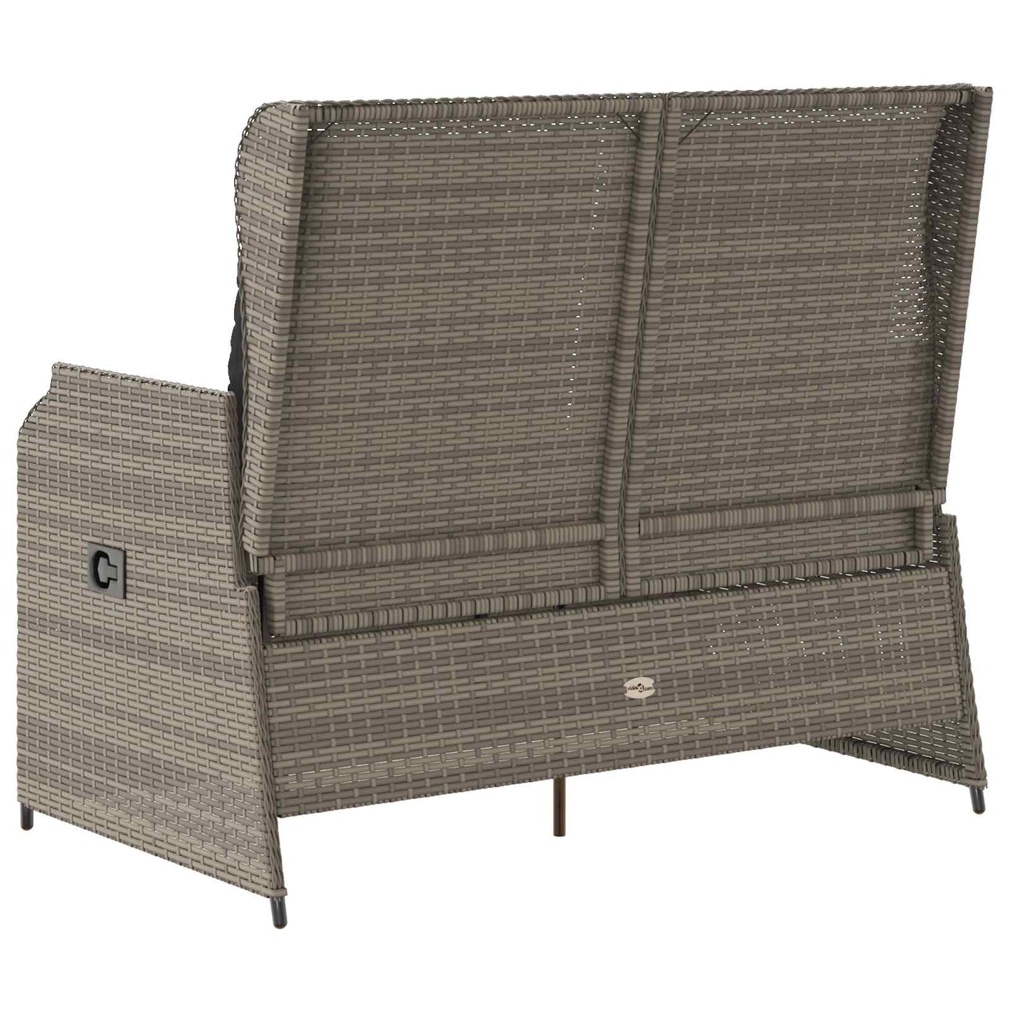 vidaXL Banc de jardin gris en résine tressée