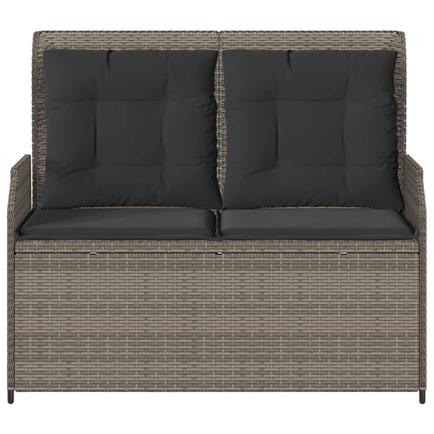 vidaXL Banc de jardin gris en résine tressée