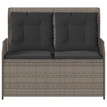 vidaXL Banc de jardin gris en résine tressée