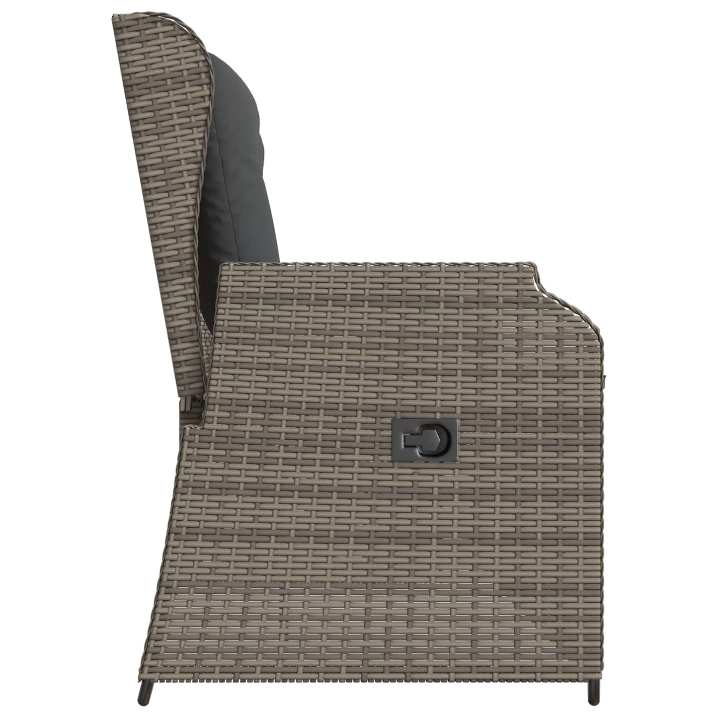 vidaXL Banc de jardin gris en résine tressée