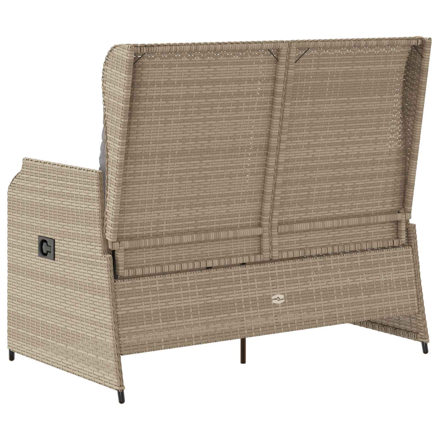 Banc de jardin vidaXL beige en résine tressée