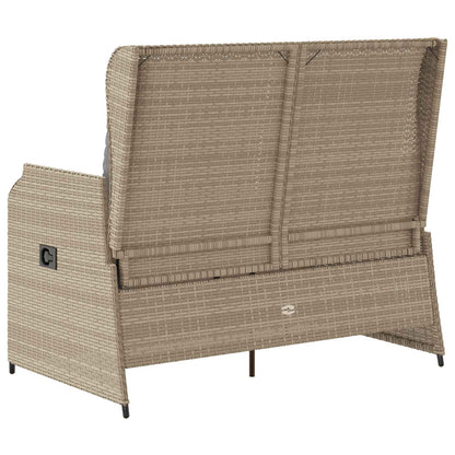 Banc de jardin vidaXL beige en résine tressée