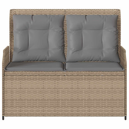 Banc de jardin vidaXL beige en résine tressée