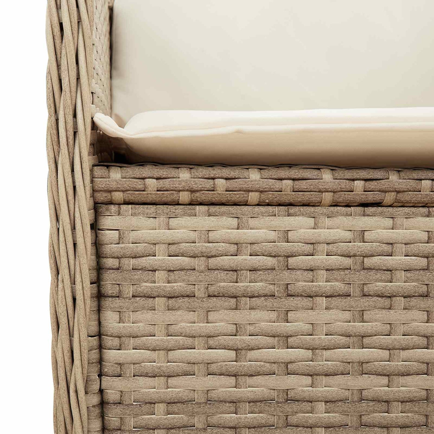 vidaXL Banc de jardin beige en résine tressée
