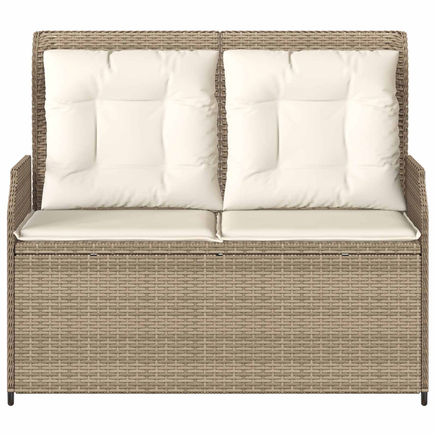 vidaXL Banc de jardin beige en résine tressée