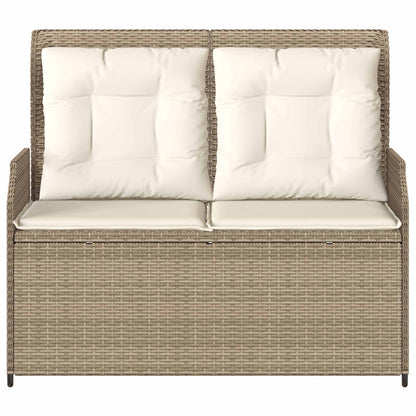 vidaXL Banc de jardin beige en résine tressée