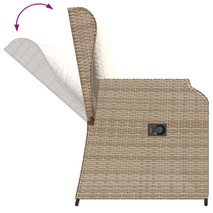 vidaXL Banc de jardin beige en résine tressée