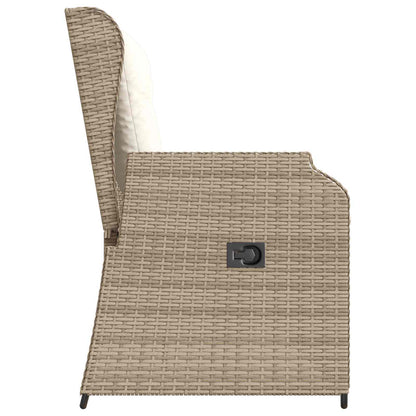 vidaXL Banc de jardin beige en résine tressée