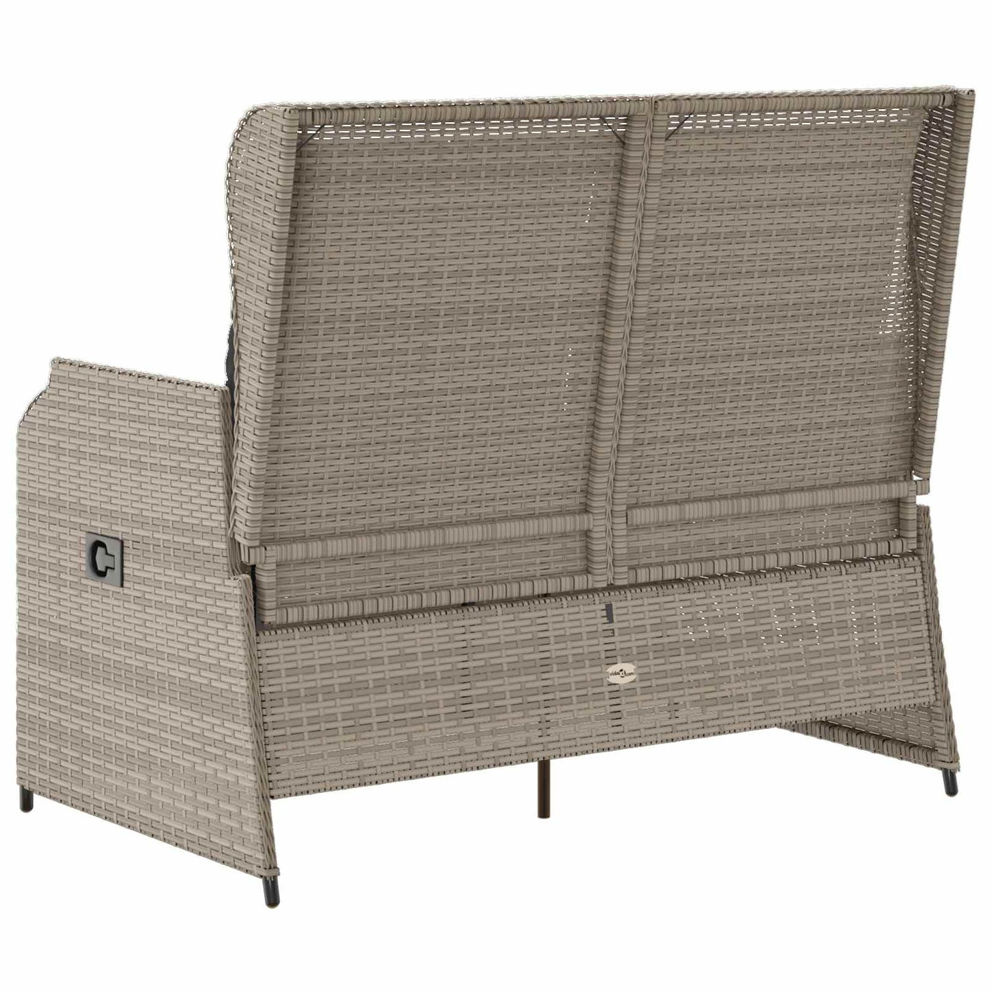 Gartenbank Hellgrau Poly-Rattan