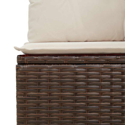 vidaXL Gartenbank Braun Poly-Rattan