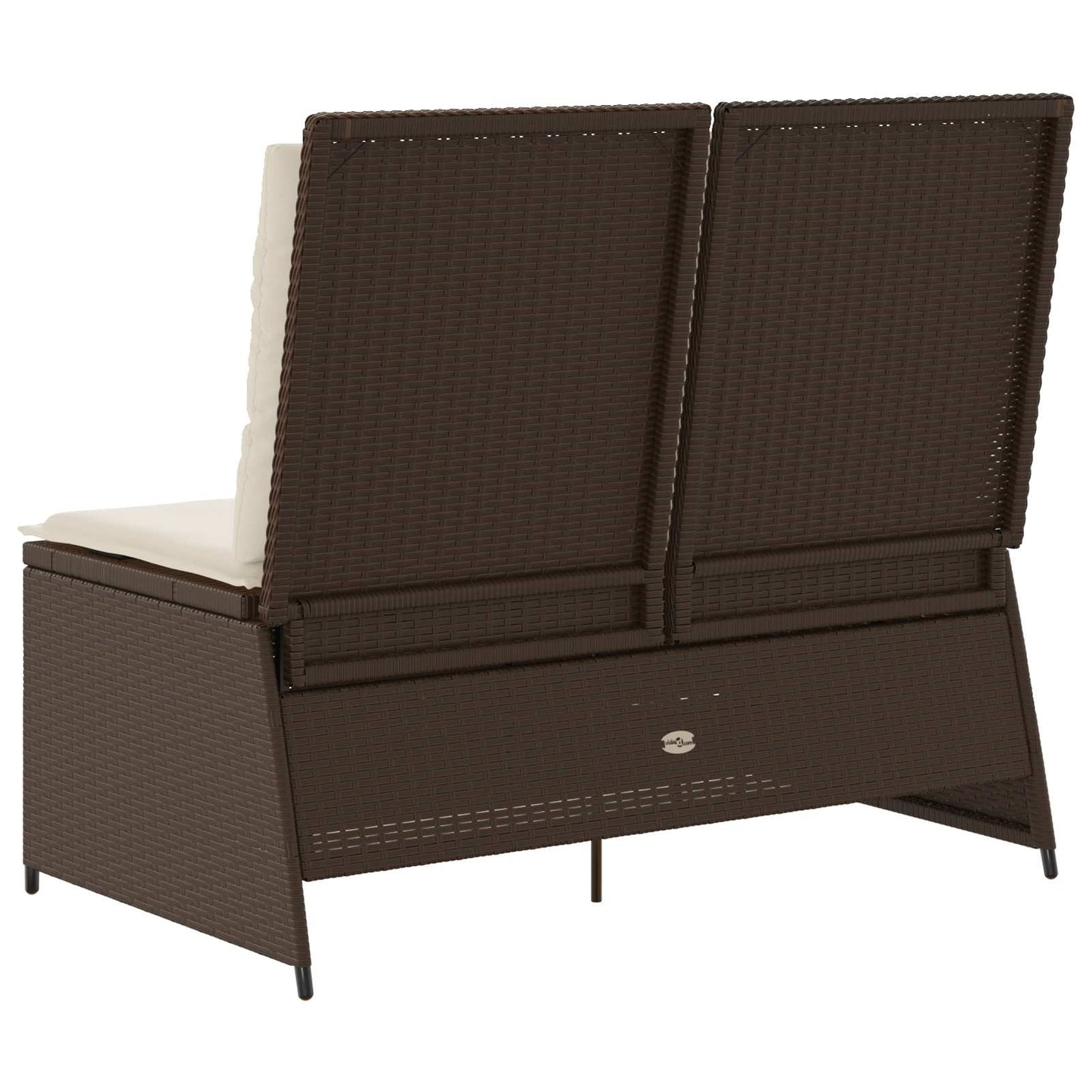 vidaXL Gartenbank Braun Poly-Rattan
