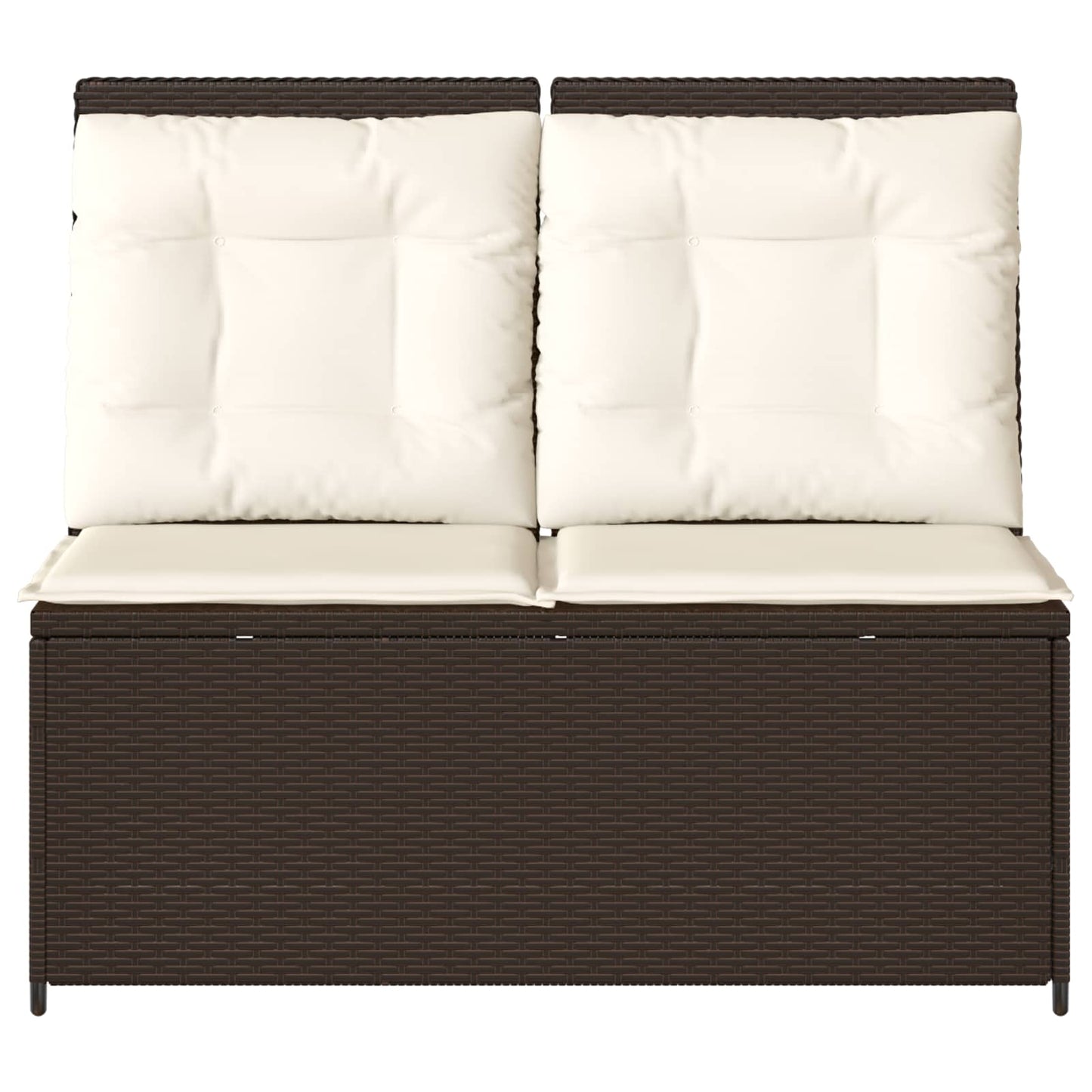 vidaXL Gartenbank Braun Poly-Rattan