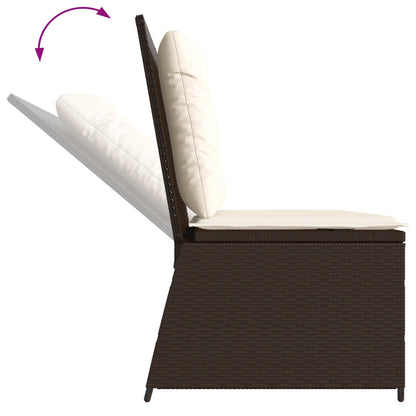 vidaXL Gartenbank Braun Poly-Rattan