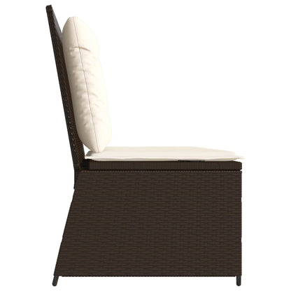 vidaXL Gartenbank Braun Poly-Rattan