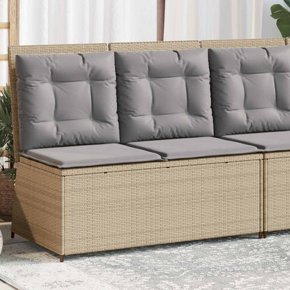 vidaXL Gartenbank Beige Poly-Rattan