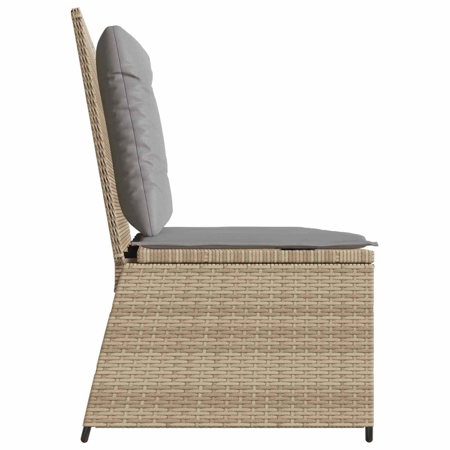 vidaXL Gartenbank Beige Poly-Rattan