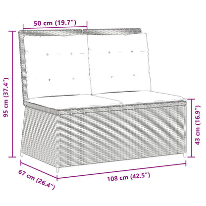 vidaXL Gartenbank Beige Poly-Rattan