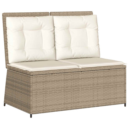 vidaXL Gartenbank Beige Poly-Rattan