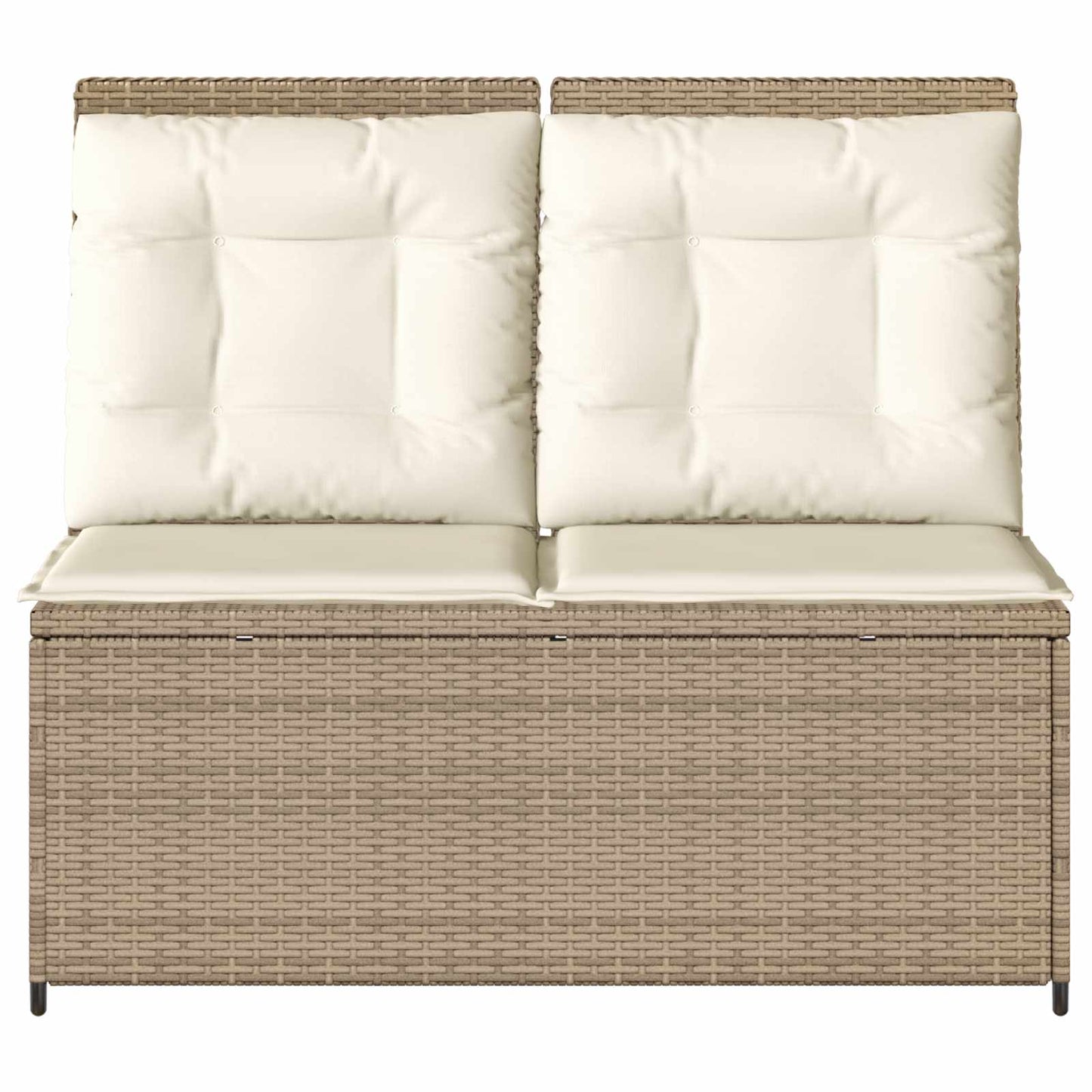 vidaXL Gartenbank Beige Poly-Rattan