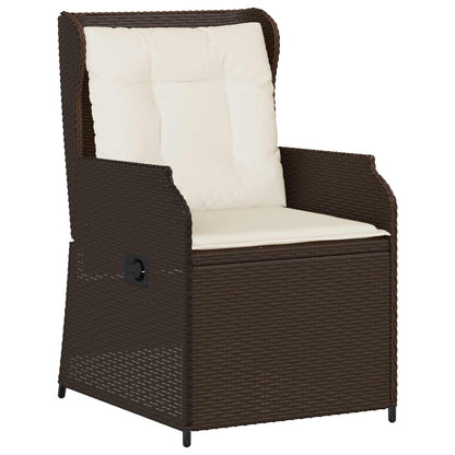 vidaXL Gartenbank 2 pcs Braun Poly-Rattan