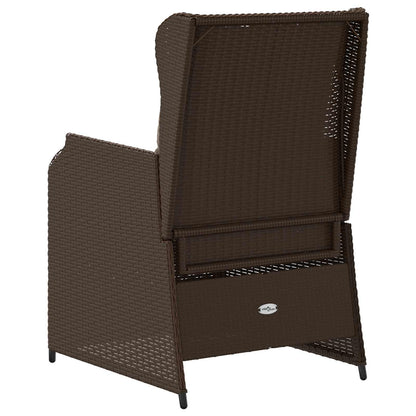 vidaXL Gartenbank 2 pcs Braun Poly-Rattan