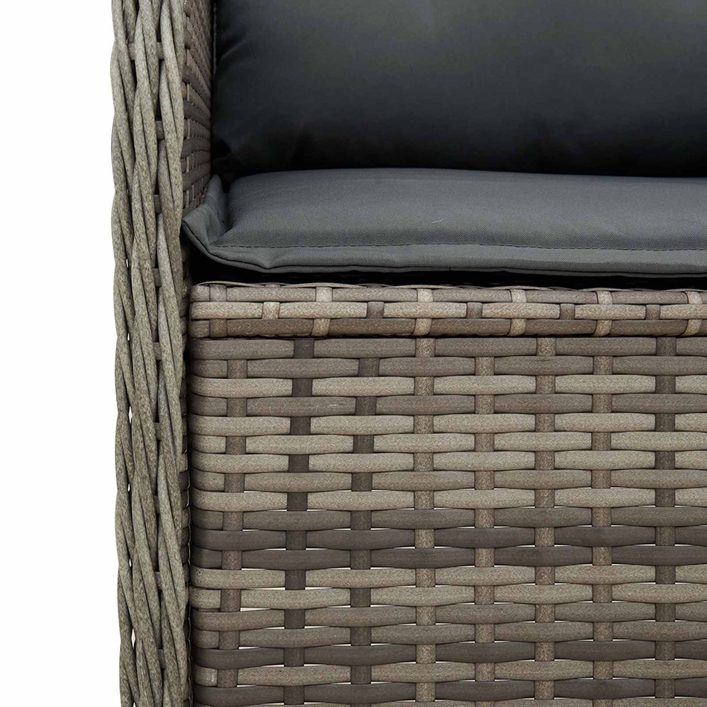 vidaXL Gartenbank 2 pcs Grau Poly-Rattan