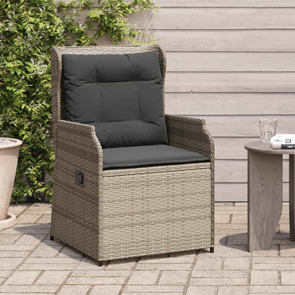 vidaXL Gartenbank 2 pcs Grau Poly-Rattan