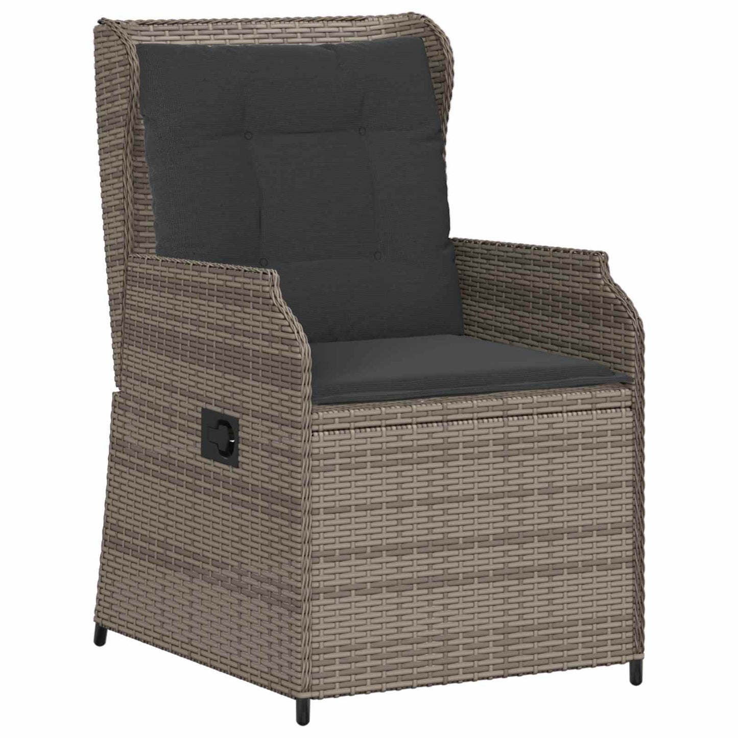 vidaXL Gartenbank 2 pcs Grau Poly-Rattan