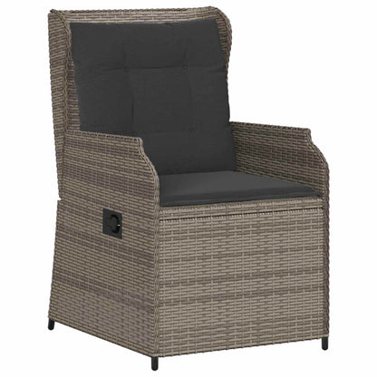 vidaXL Gartenbank 2 pcs Grau Poly-Rattan