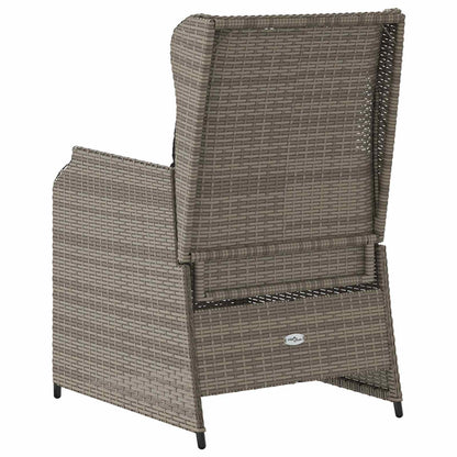 vidaXL Gartenbank 2 pcs Grau Poly-Rattan