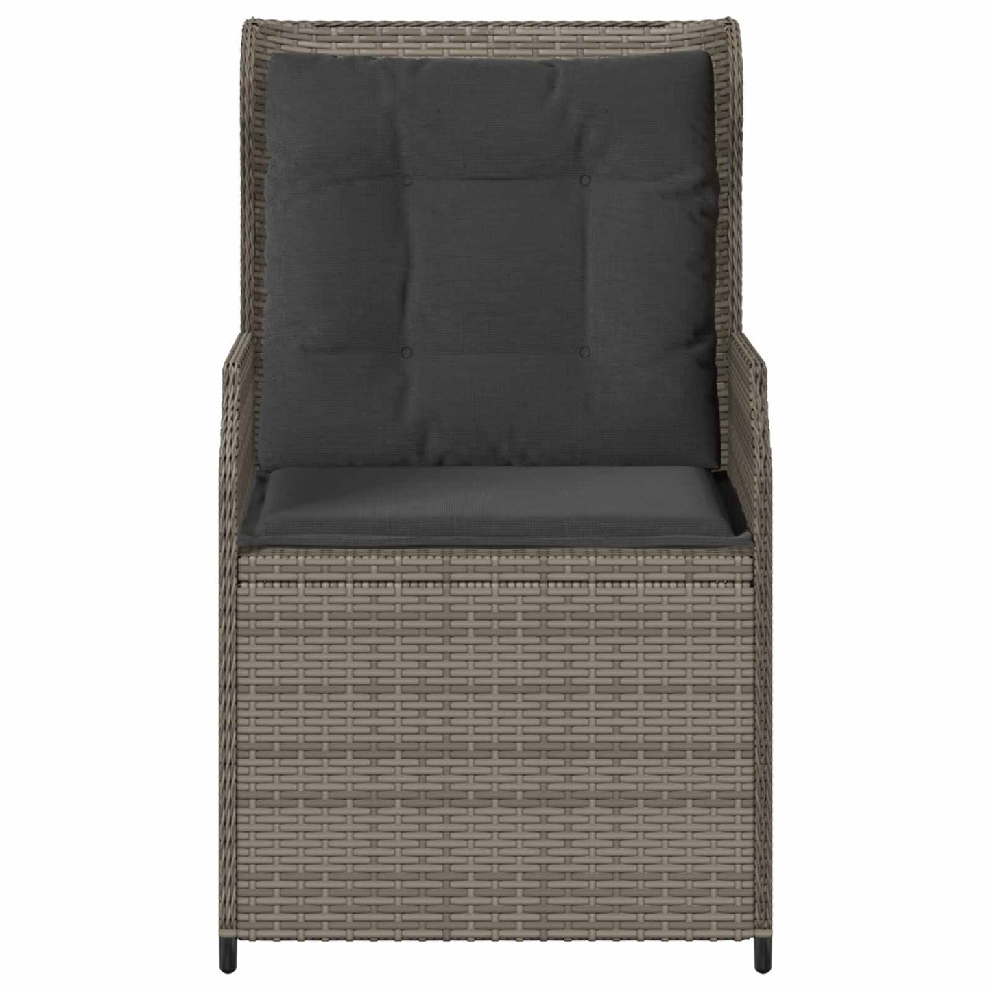 vidaXL Gartenbank 2 pcs Grau Poly-Rattan