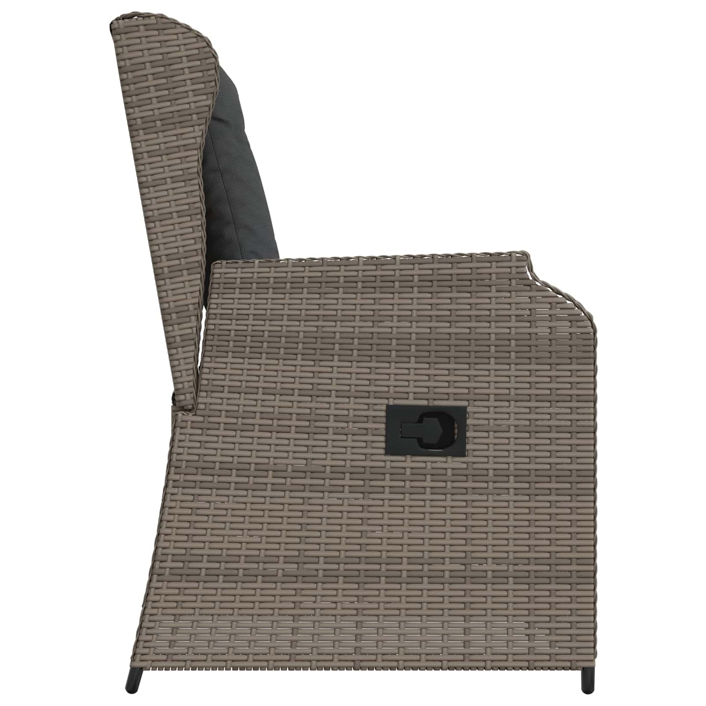 vidaXL Gartenbank 2 pcs Grau Poly-Rattan