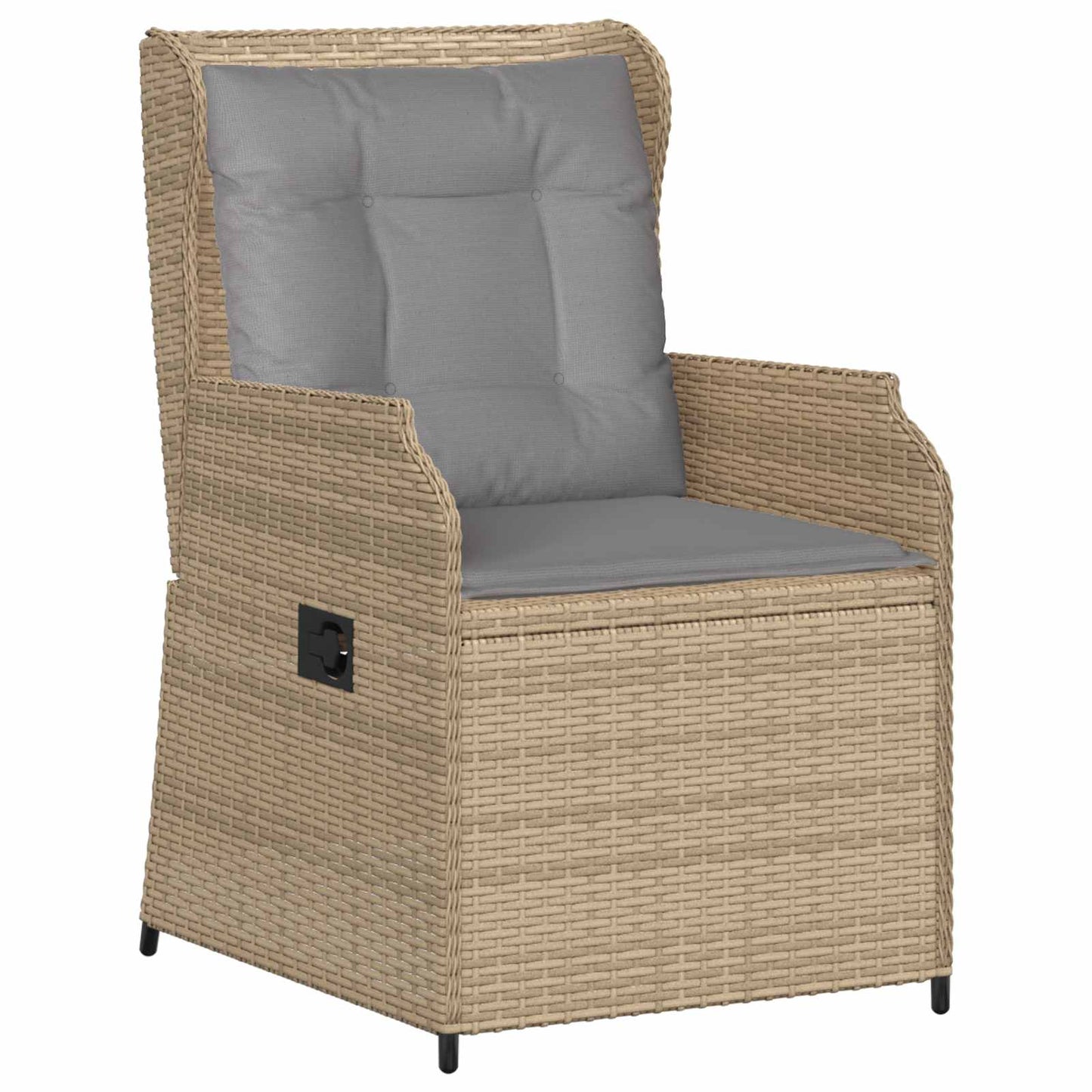 vidaXL Gartenbank 2 pcs Beige Poly-Rattan