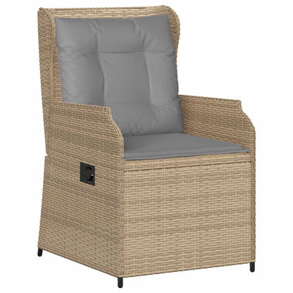 vidaXL Gartenbank 2 pcs Beige Poly-Rattan