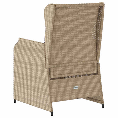 vidaXL Gartenbank 2 pcs Beige Poly-Rattan