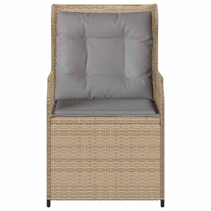 vidaXL Gartenbank 2 pcs Beige Poly-Rattan