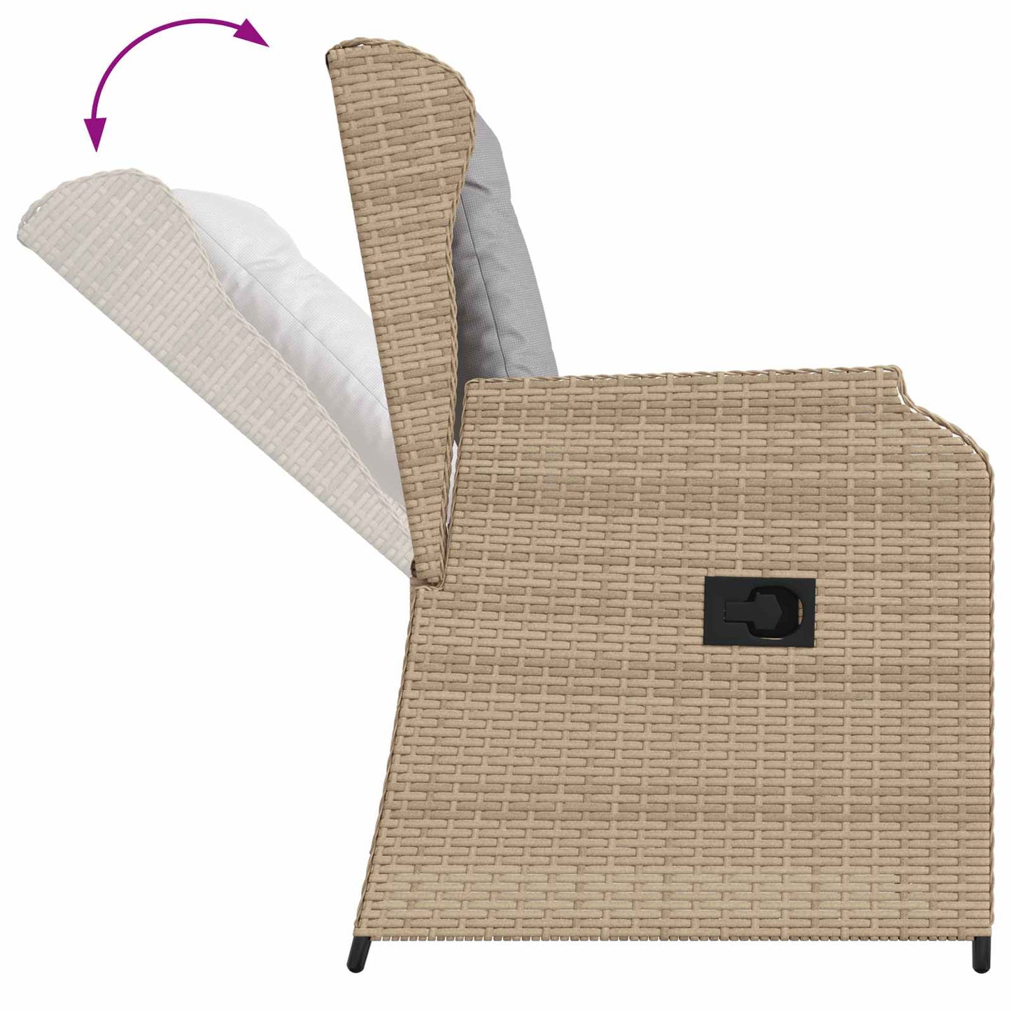 vidaXL Gartenbank 2 pcs Beige Poly-Rattan