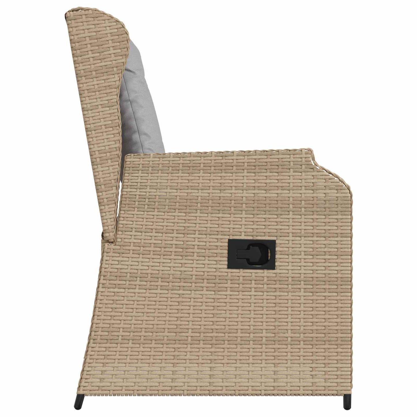 vidaXL Gartenbank 2 pcs Beige Poly-Rattan