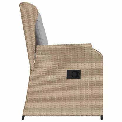 vidaXL Gartenbank 2 pcs Beige Poly-Rattan