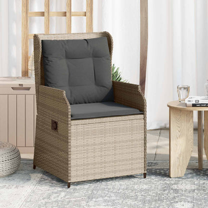 vidaXL Gartenbank 2 pcs Hellgrau Poly-Rattan