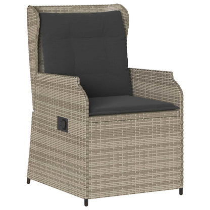 vidaXL Gartenbank 2 pcs Hellgrau Poly-Rattan