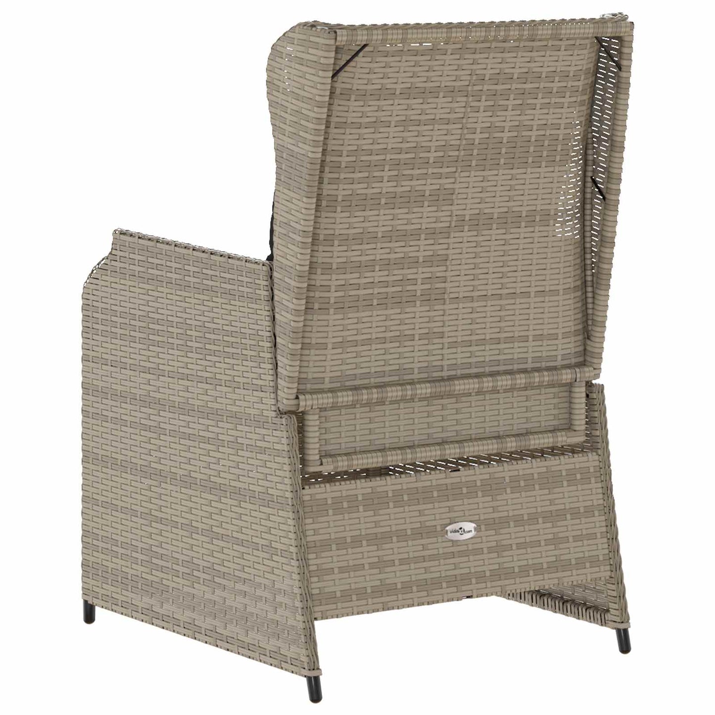 vidaXL Gartenbank 2 pcs Hellgrau Poly-Rattan