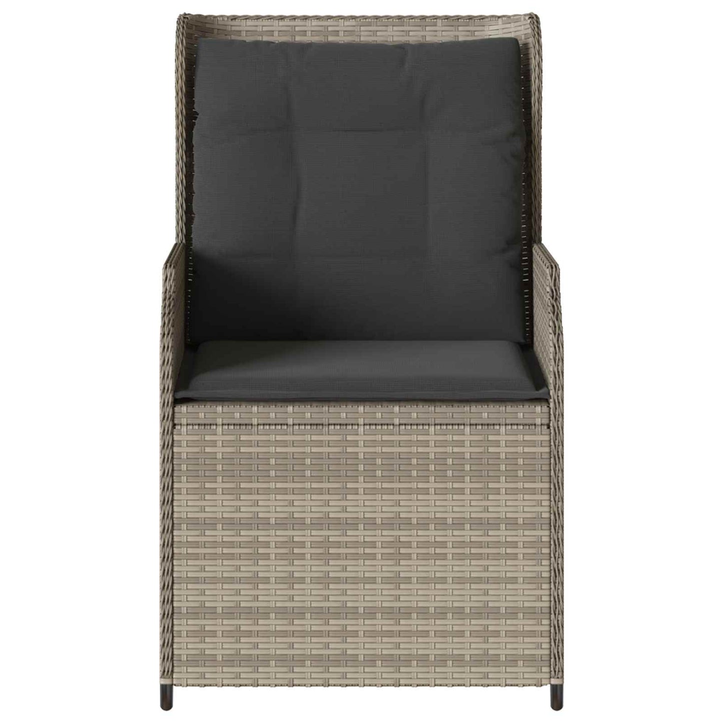 vidaXL Gartenbank 2 pcs Hellgrau Poly-Rattan