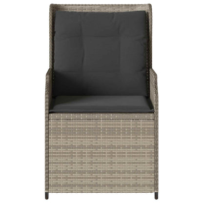 vidaXL Gartenbank 2 pcs Hellgrau Poly-Rattan
